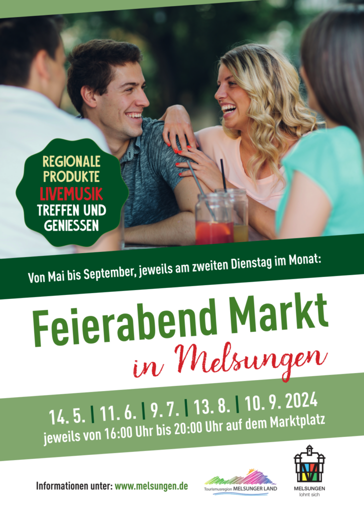Plakat Feierabend-Märkte 2024 in Melsungen